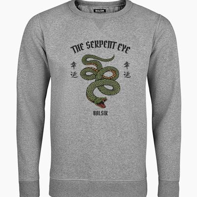 The serpent eye gray unisex sweatshirt