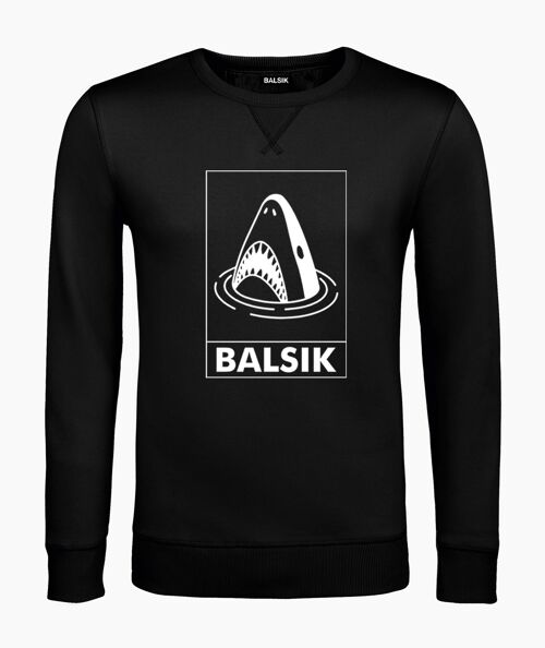 Shark black unisex sweatshirt