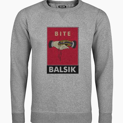 Bite gray unisex sweatshirt