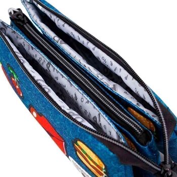 Oh Mon Pop ! Trousse à crayons Patches-Triple HS, bleu foncé 5