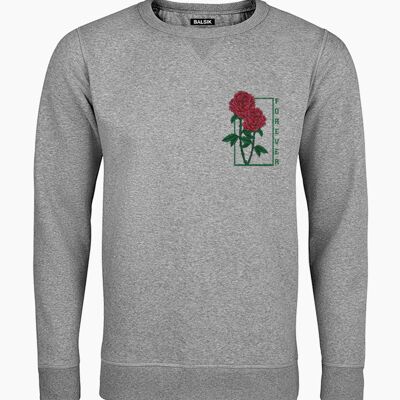 Forever roses gray unisex sweatshirt