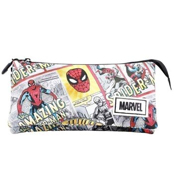 Marvel Spiderman Strip-Triple HS Trousse à crayons Beige 1