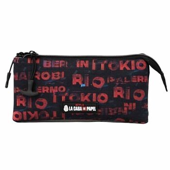 La Casa de Papel Trousse Cities-Triple HS, Rouge 2