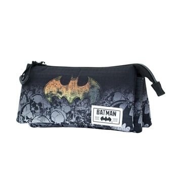 DC Comics Batman Skulls-Triple HS Trousse à crayons Noir 1