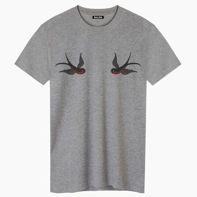 Swallows gray unisex t-shirt