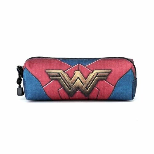 Wonder Woman Emblem-Estuche Portatodo Cuadrado HS, Azul Oscuro