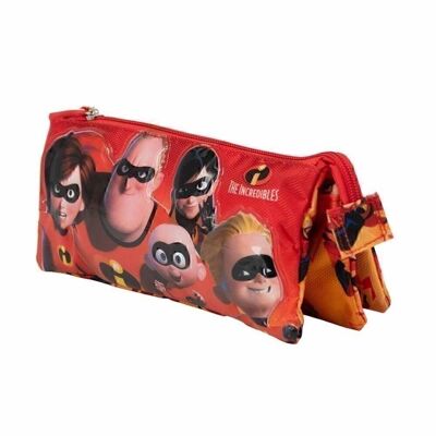 Disney The Incredibles Family-Triple Pencil Case, Red