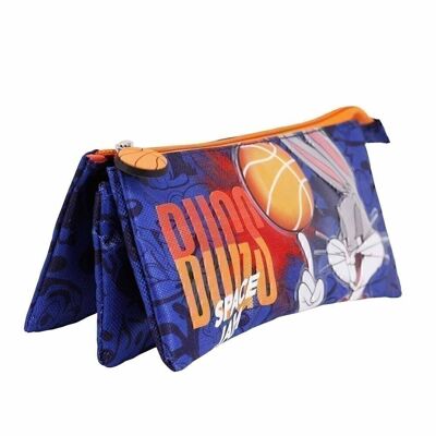 Looney Tunes Space Jam 2: A New Legacy Bugs-Estuche Portatodo Triple, Azul Oscuro