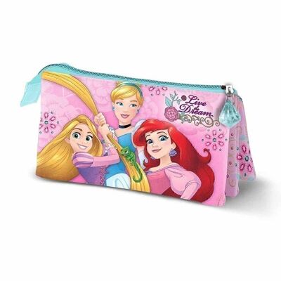 Disney Princesses Live-Triple Pencil Case, Pink
