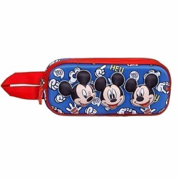 Disney Mickey Mouse Grins-Double Trousse 3D Bleu 2