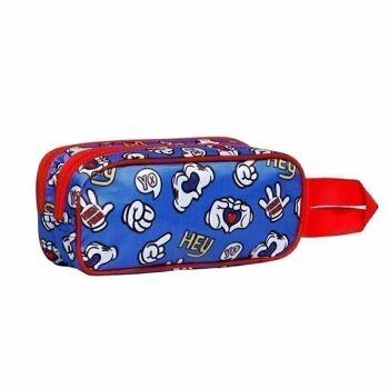 Disney Mickey Mouse Grins-Double Trousse 3D Bleu 3