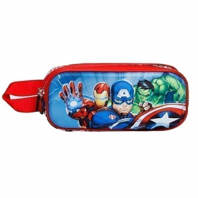Marvel The Avengers Superpower-Doppia custodia da trasporto 3D, rossa