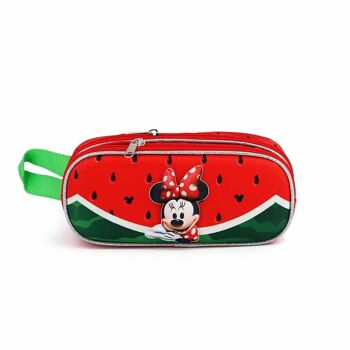 Minnie Mouse Watermelon-Double Trousse à crayons 3D, Rouge 1