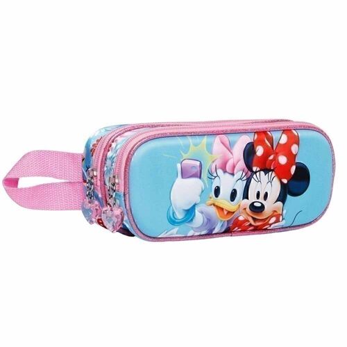 Disney Minnie Mouse Picture-Estuche Portatodo 3D Doble, Azul
