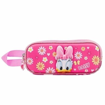 Disney Daisy Happy-Estuche Portatodo 3D Doble, Rosa