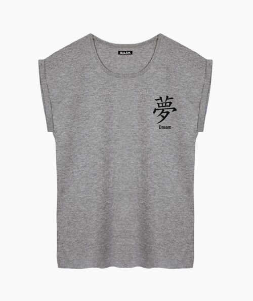 Dream in japan gray women's t-shirt