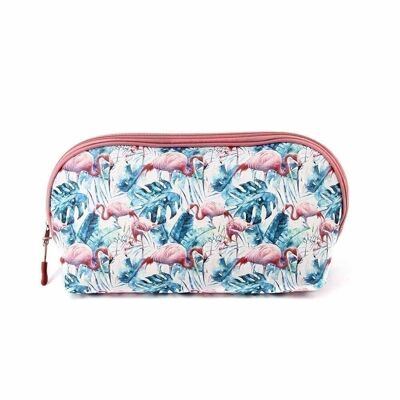 Oh My Pop! Flamingo Tropical-Jelly Toiletry Bag, Green
