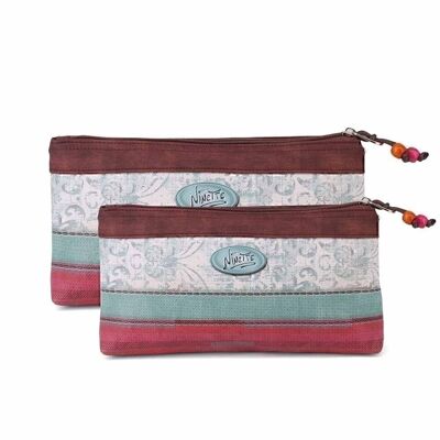 Forever Ninette Swing-Set of Two Toiletry Bags, Green