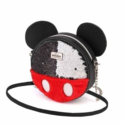 Disney Mickey Mouse Sequin-Bolso Disney Redondo, Rojo