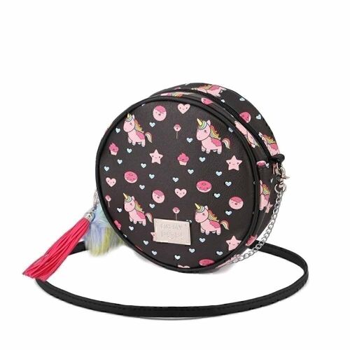 Oh My Pop! Popnicorn-Bolso Disney Redondo, Negro