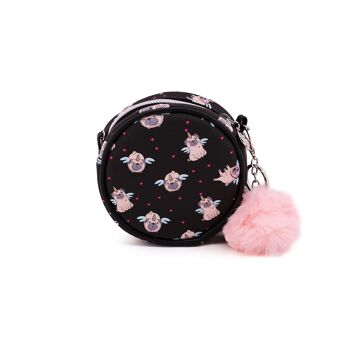 Oh Mon Pop ! Petit sac rond Carlin, noir 3