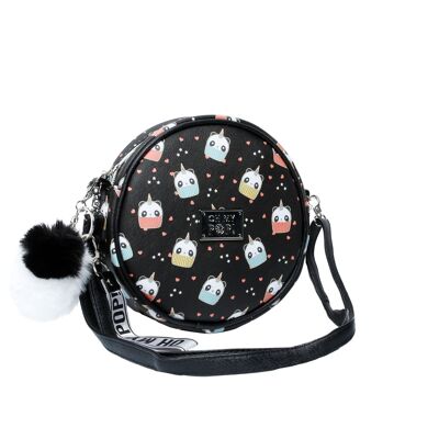 Oh My Pop! Pandicorn-Small Round Bag, Black