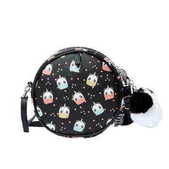 Ô mon Pop ! Pandicorn-Petit sac rond, noir 3