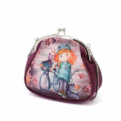 Forever Ninette Bicycle-Retro Chain Bag (Grand), Bordeaux