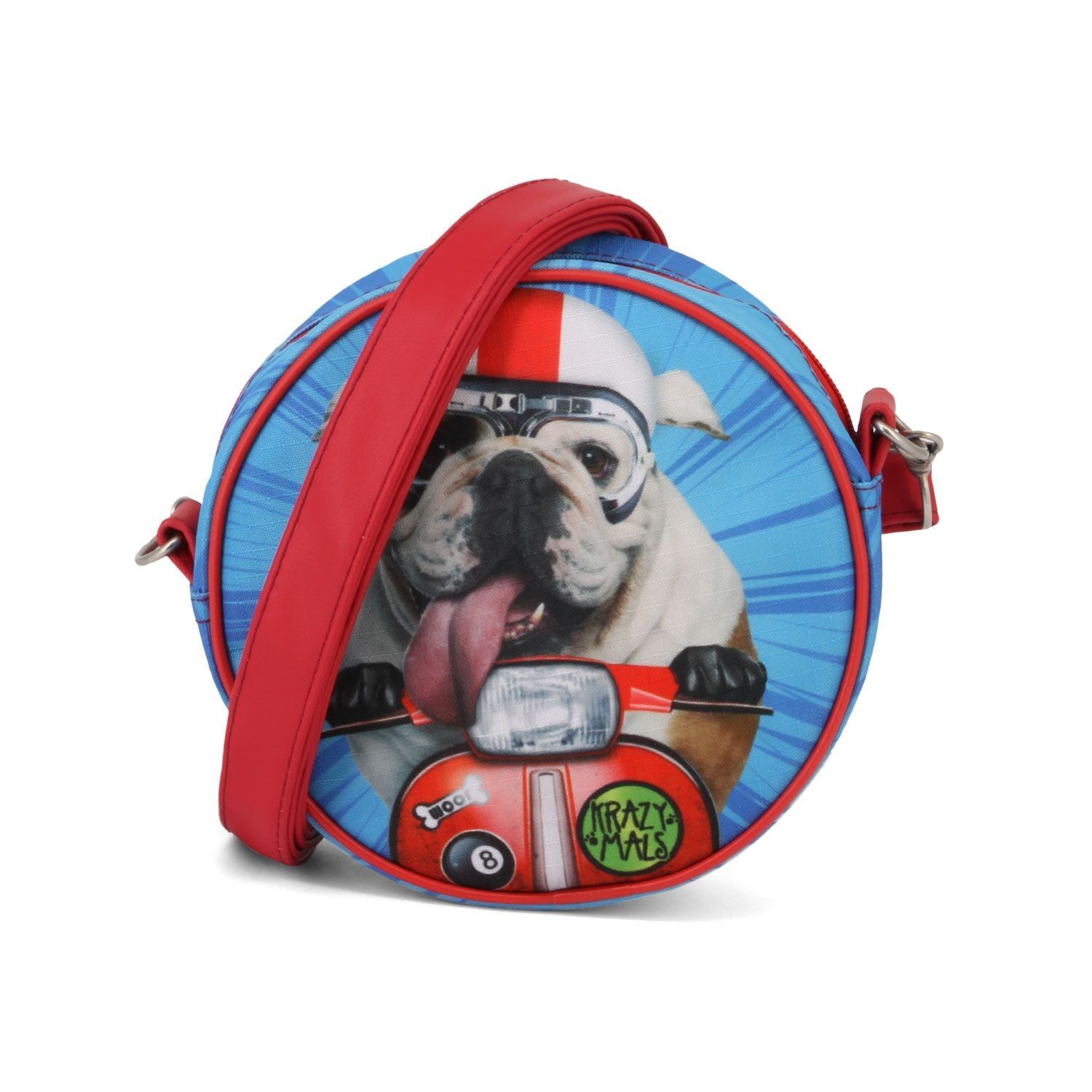 Krazymals Bulldog-Borsa rotonda, blu