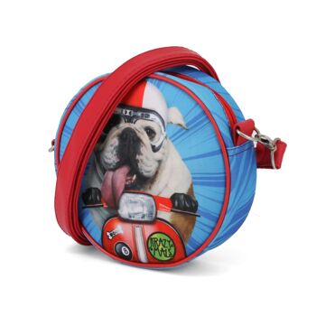 Sac rond Krazymals Bulldog, bleu 2