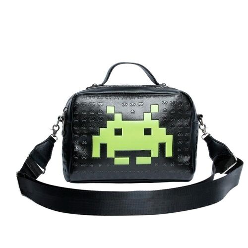 Space Invaders Alien-Bolso Cake, Negro