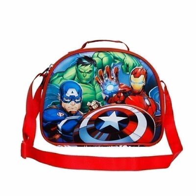 Marvel Los Vengadores Superpower-Bolsa Portamerienda 3D, Rojo