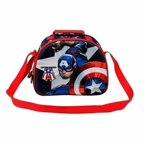 Marvel Capitán América Guard-Bolsa Portamerienda 3D, Multicolor