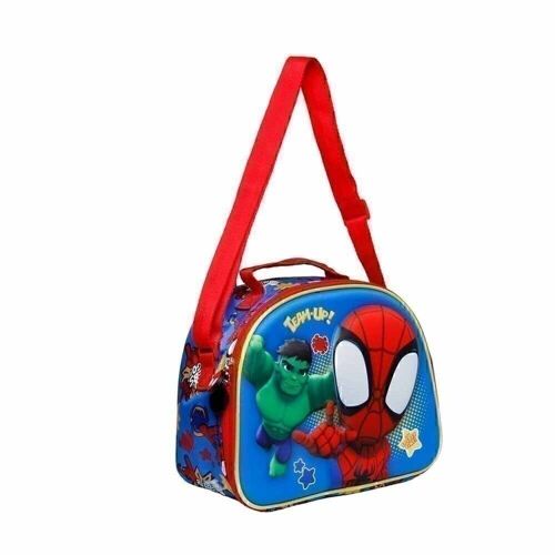 Marvel Spiderman Team-Bolsa Portamerienda 3D, Multicolor