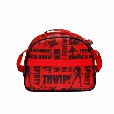 Marvel Spiderman Face-Bolsa Portamerienda 3D, Rojo