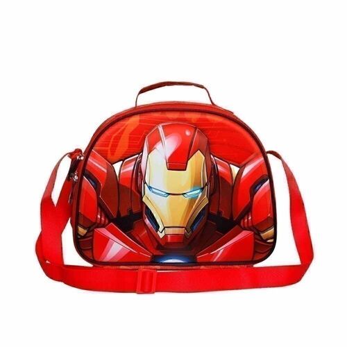 Marvel Iron Man Stark-Bolsa Portamerienda 3D, Multicolor