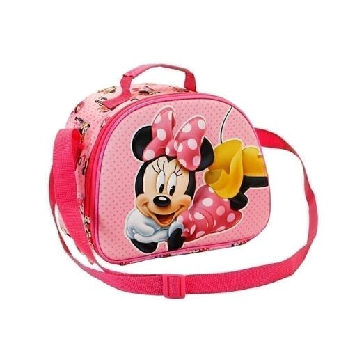 Disney Minnie Mouse Lying-Bolsa Portamerienda 3D, Rosa