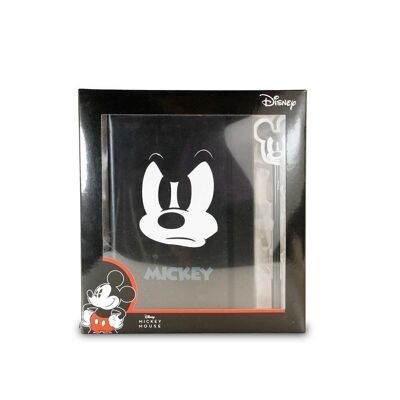 Disney Topolino Angry-Confezione regalo con diario e penna alla moda, nera