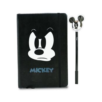 Disney Mickey Mouse Angry-Coffret cadeau avec journal et stylo tendance, noir 2