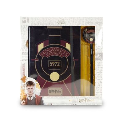Harry Potter Express-Geschenkbox mit Tagebuch und Modestift, Mehrfarbig