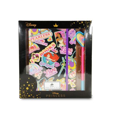 Princesas Disney Fearless-Caja Regalo con Diario y Bolígrafo Fashion, Multicolor