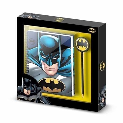 DC Comics Batman Rage-Geschenkbox mit Fashion-Notizbuch und Bleistift, blau