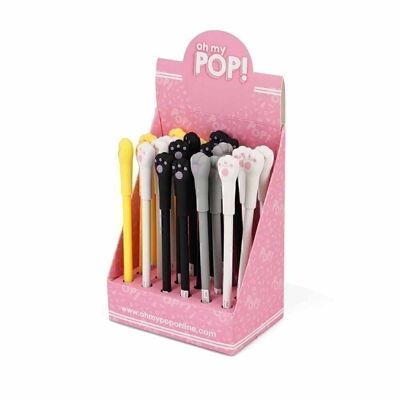 Oh My Pop! Cat-Display with 24 Pens, Black