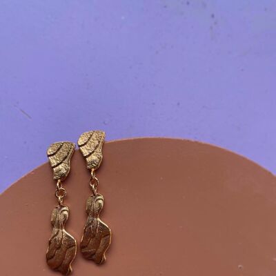 Fluctus Earrings Goldplated