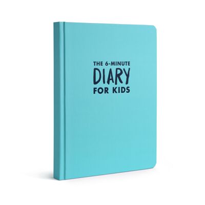 Diario de 6 minutos para niños en ES - Diario de 6 minutos para niños - Gratitud, Diario de emociones, Diario infantil - Azul cielo