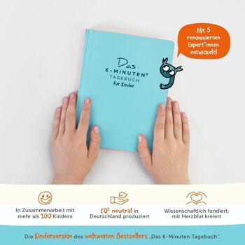 Le journal 6 minutes pour enfants - journal des émotions & journal de gratitude - turquoise 2