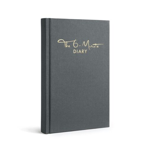 Das 6-Minuten Tagebuch in EN - The 6-Minute Diary - Dankbarkeit, Tagebuch, Achtsamkeit- anthracite