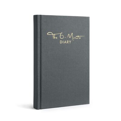 The 6-Minute Diary in EN - The 6-Minute Diary - gratitude, journal intime, pleine conscience - anthracite