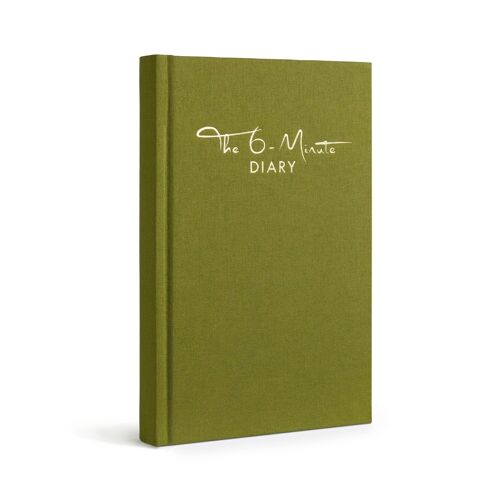 Das 6-Minuten Tagebuch in EN - The 6-Minute Diary - Dankbarkeit, Tagebuch, Achtsamkeit- moss green