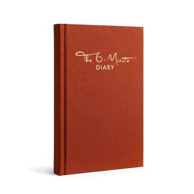 Das 6-Minuten Tagebuch in EN - The 6-Minute Diary - Dankbarkeit, Tagebuch, Achtsamkeit- rust red